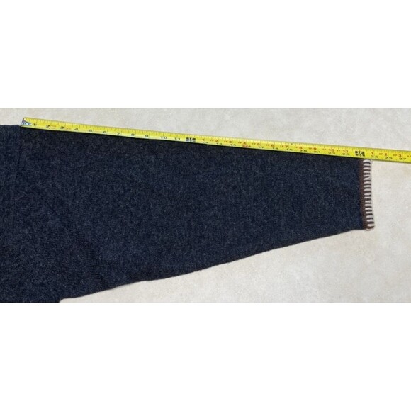 Easy Travel R.V. RV 100% Wool Gray Crew Neck Pullover Icelandic Sweater L XL - Picture 5 of 7